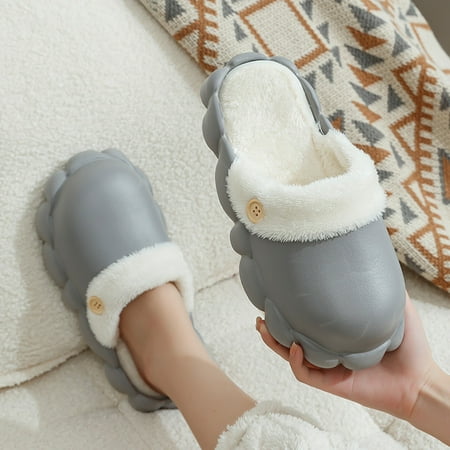 

WUDATI Couples Winter Men Plush Non Slip Warm Indoor Home Comfortable Removable Cotton Slippers Lightweight Slip-On Cushioned Stylish Walking Casual Wedding Suitable for Outdoor Entertainment
