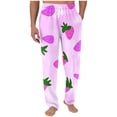 thumbnail image 1 of Pantalones largos para hombre con estampado de cintura elástica y bolsillo con cordón, pantalones largos de poliéster para hombre, 1 of 5