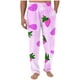 thumbnail image 1 of Pantalones largos para hombre con estampado de cintura elástica y bolsillo con cordón, pantalones largos de poliéster para hombre, 1 of 5