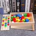 thumbnail image 4 of juego de cuentas de madera con cuerda, cuentas de cuerda de colores, juguetes Montessori, juguetes para niños, 4 of 4