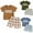Blue, variant on Toddler Boys Fashion Outfits Spring Summer Funning Embroidered Short Sleeve T Shirt Tops Shorts 2 Piece Set, Sizes 0-24 Months
