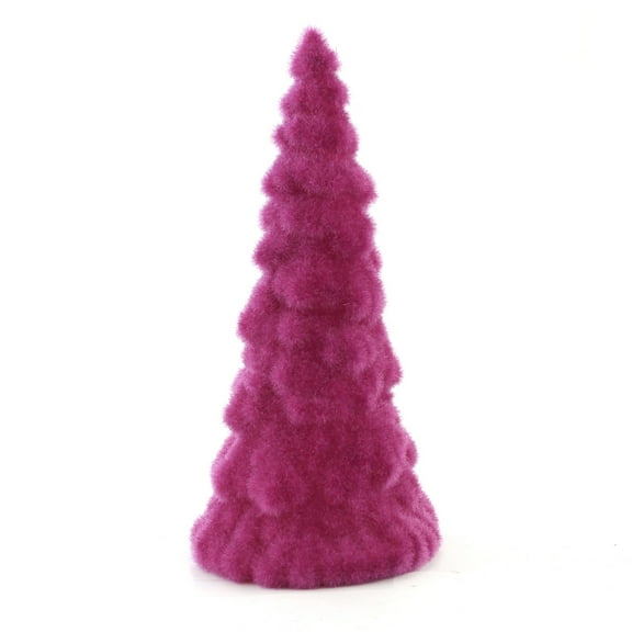 Christmas Flocked Display Tree Plastic Fluffy Christmas Wh0080 Purple