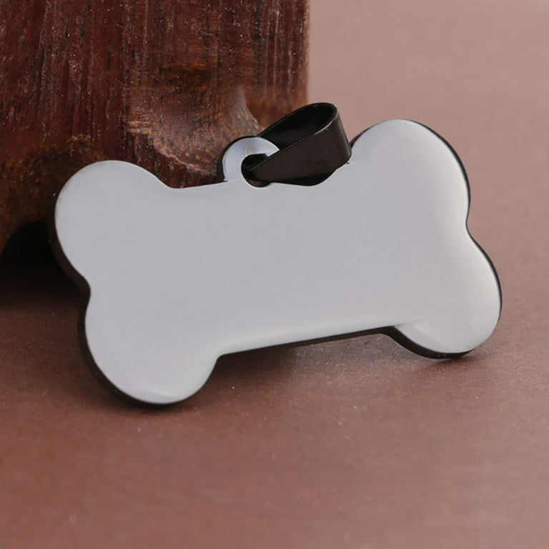 Leifide 200 Pcs Blank Dog Tags Bone Shape Aluminum Dog Tags for Engraving  Personalized Name Phone Number Pet ID Tag Pendants for Dog Cat 100 Pcs Dog