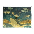 thumbnail image 2 of WOBOGO Acrylic Serving Trays 15.7x11.8 Inch Spill Proof Clear Decorative Organizer with Handle A Sea Full Of Golden Stars, 2 of 7