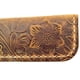 thumbnail image 3 of Estuche para bolígrafo doble de cuero hecho a mano vintage Estuche para pluma estilográfica de piel de vaca con flor tallada (Marrón)-Marrón Adepaton CZBG-XM172-1, 3 of 4