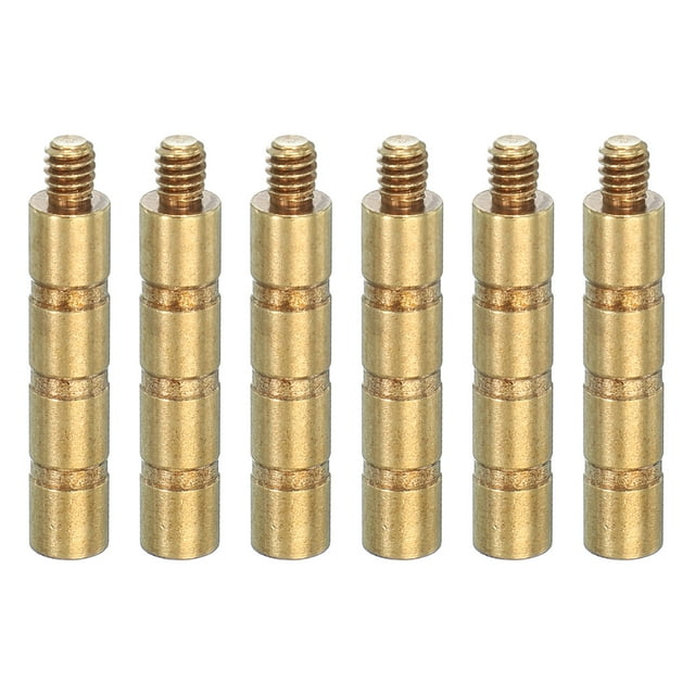 Uxcell 6 Conjuntos 100 Grano Inserto de Flecha de Tiro con Arco 0.244 Pulgadas de Latón