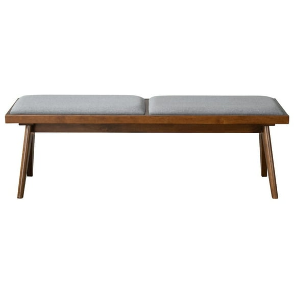 Ashcroft Furniture Keira Bench (Grey Fabric)