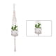 thumbnail image 2 of Toystoory Macramé hecho a mano para plantas, colgador de flores/macetas para decoración de pared, 1 ud. Jardín y Patio No.18, 2 of 6