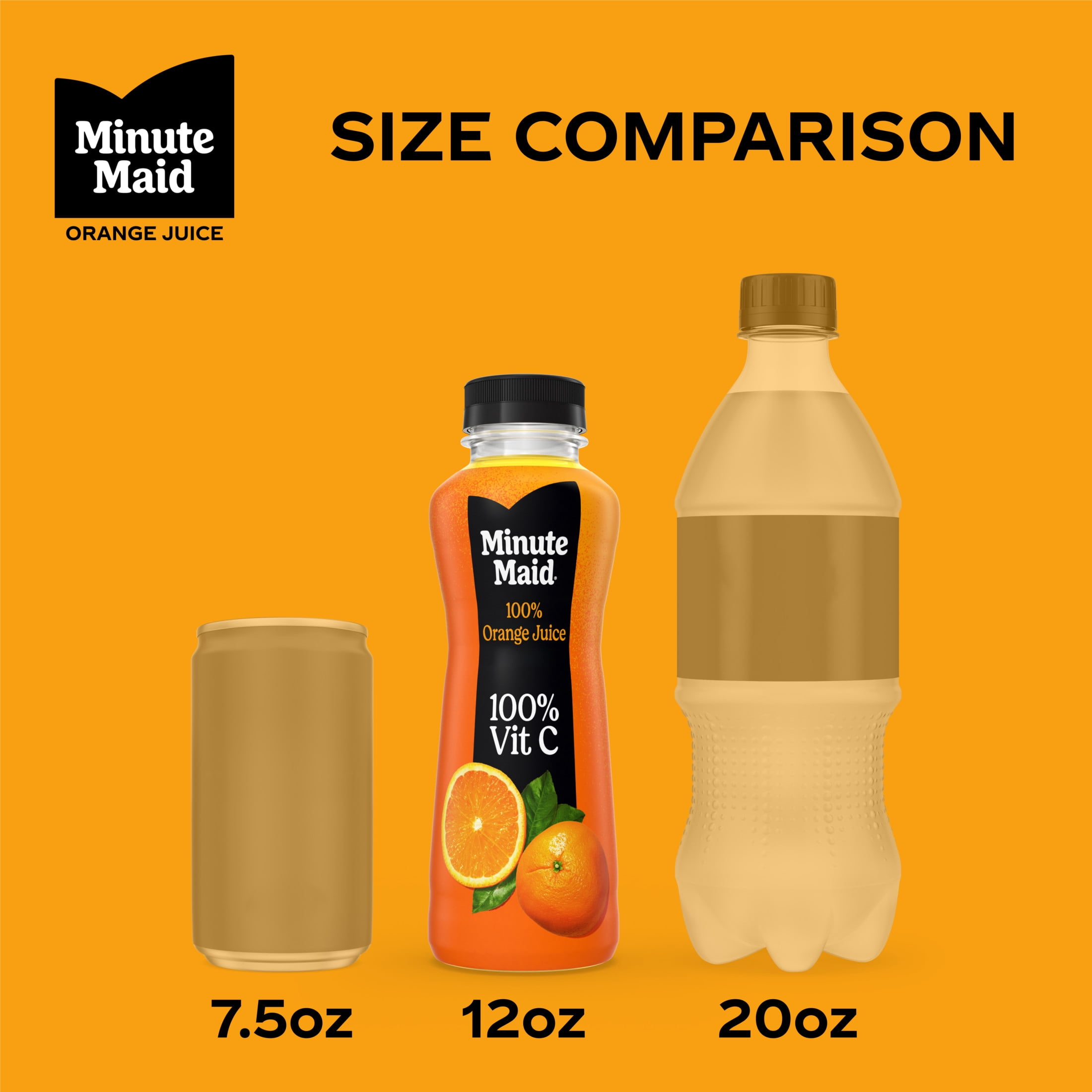 Minute Maid Orange Juice Bottle, 12 fl oz