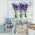 thumbnail image 2 of Designart 'Fresh Lavender Bouquets On Wood' Farmhouse Framed Canvas Wall Art Print, 2 of 5