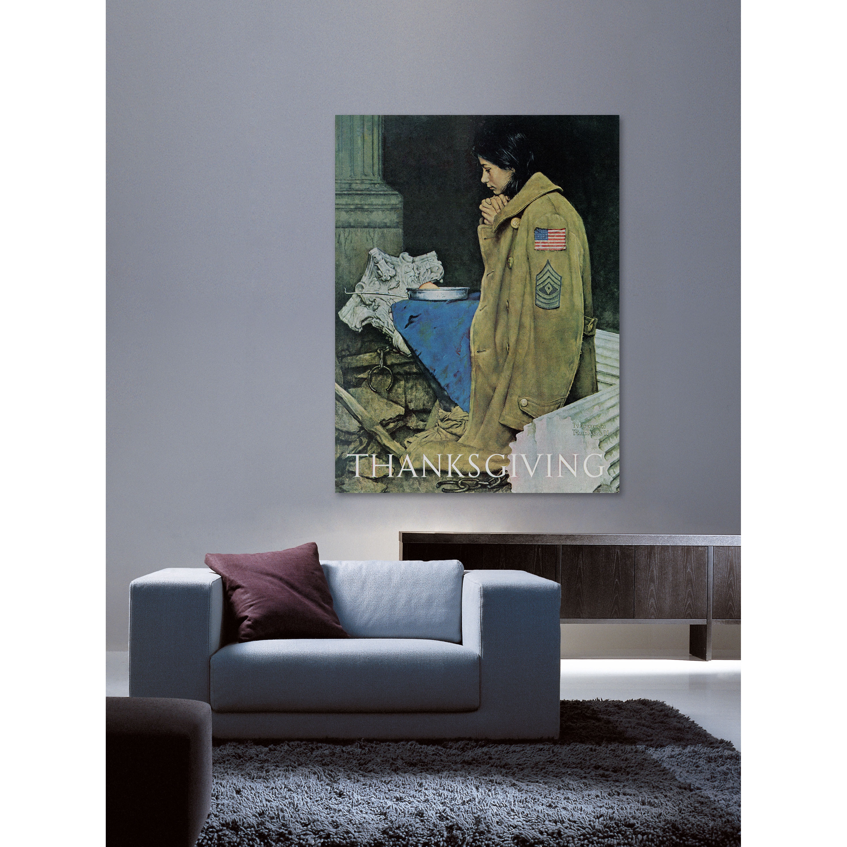 Marmont Hill "Refugee Thanksgiving" by Norman Rockwell Painting Print on Canvas