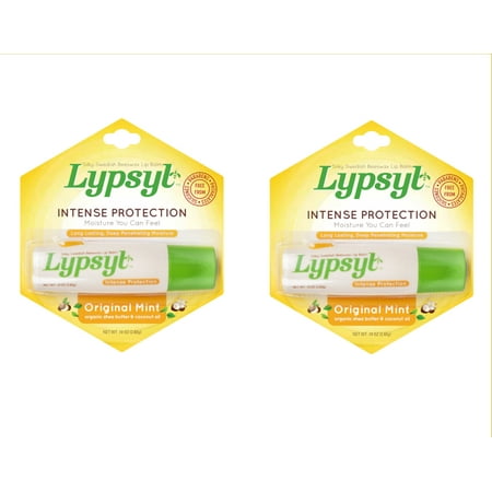 Lypsyl Intense Protection Original Mint Lip Balm, .10 oz. - Pack of 2