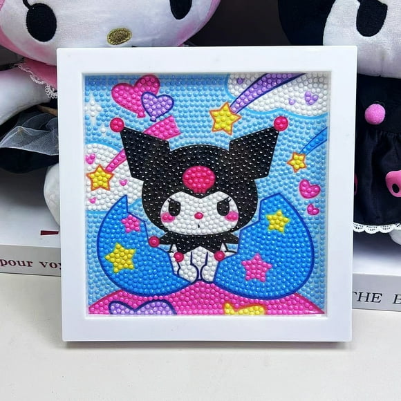 YIXINGCHEN Cute Anime 5D Diamond Drawing Kits, Gem Arts & Crafts Supplies with Frames, Cartoon Painting with Diamond, DIY Paint Supplies for Kid(Kumi) A1121-020