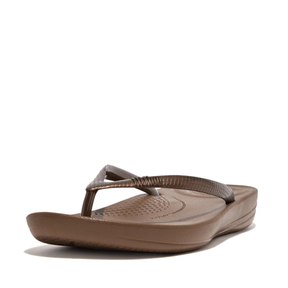 Chanclas FitFlop IQUSHION FLIP para mujer, color bronce, talla 8