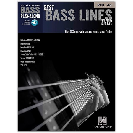 Hal Leonard Best Bass Lines Ever - Bass Play-Along Volume 46 Book/Online (Best Flea Bass Lines)
