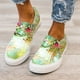 thumbnail image 1 of Zapatos con estampado floral y punta redonda para mujer Zapatillas de lona planas con parte superior baja Zapatillas informales Wmkox8yii  shalkjhdk1262, 1 of 1