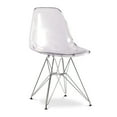thumbnail image 5 of Aron Living Tower 17" Plastic and Chrome Steel Dining Chairs in Clear (Set of 2), 5 of 6