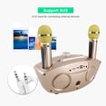 thumbnail image 4 of Speaker Home KTV Karaoke  Speaker with Two Microphone Gold, 4 of 7