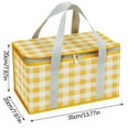 thumbnail image 3 of Littleplum Insulated Bag Picnic Basket Bags,Beach Bag Foldable Cooler Bag Reusable with Zippered Top-for Picnic Accessories,for Picnics, Beach,Food Delivery & Outdoor (13.8x7.9x7.9 in),Yellow, 3 of 8