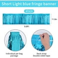thumbnail image 3 of NOGIS 4 Pack 9.8 Ft Float Fringe Curtains, Metallic Foil Fringe Garland Shiny Tassel Foil Float Parade Float Decorations for Trailer Car Graduation Homecoming Outdoor Indoor Party (Lake Blue), 3 of 7