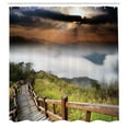 thumbnail image 3 of Ambesonne Nature Shower Curtain, Foggy Sky Italian, 69"Wx70"L, Multicolor, 3 of 5