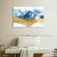 thumbnail image 2 of Elephant Stock Golden Abstract Mountain Wall Art - Horizontal Canvas Wall Art - Living Room Wall Decor - Abstract Canvas - Beige And Blue Decor - 39" x 26", 2 of 4