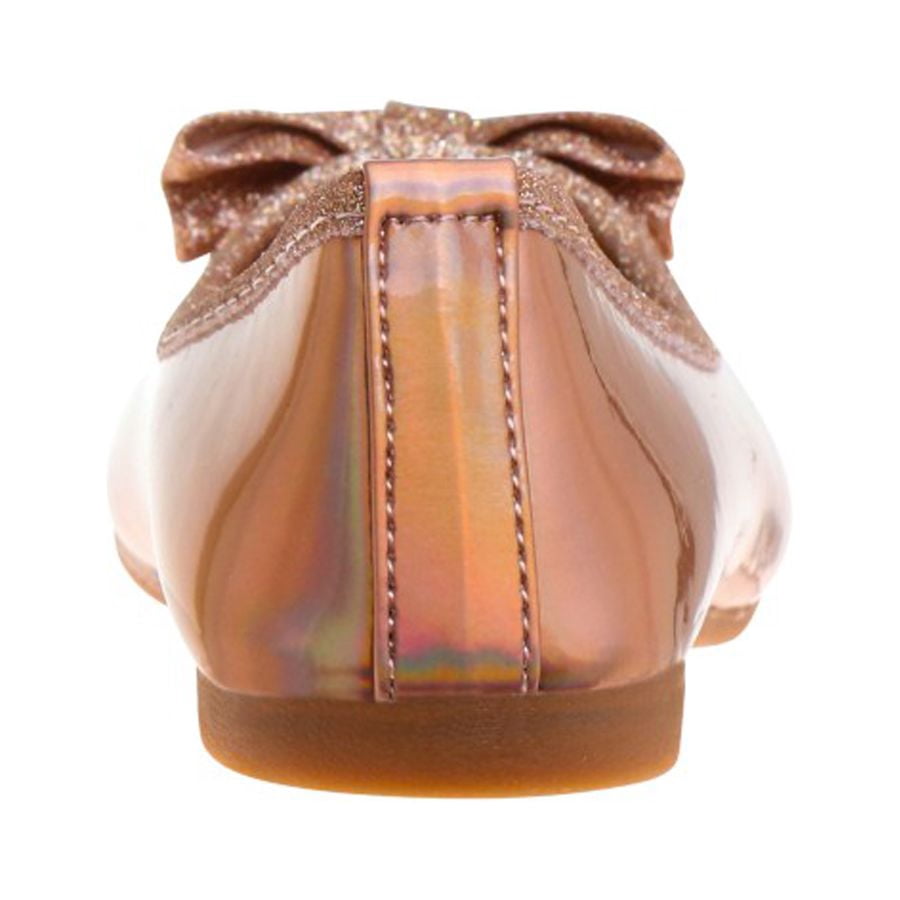 Kensie Girl Ballerinas Girls Shoes with Bow, Rose Golden, 1