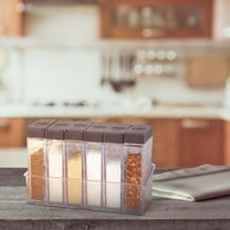 HEATSHAKING Spice Jars Black Plastic 1 Set 6.68X4.13X2.55In