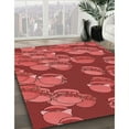 thumbnail image 3 of Ahgly Company Tapis Rectangulaire Lavable en Machine Rouge Transitionnel, 7 Pieds x 10 Pieds, 3 of 7