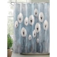 thumbnail image 2 of Vintage Dandelion Shower Curtain, White Dandelion Oil Painting Modern Art Waterproof Shower Curtain Set with 12 Hooks Lightweight Washable Fabric Shower Curtains for Bathroom 36x72 Inches, 2 of 6