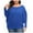 Blue, variant on Turilly Womens Solid Color Lapel Tops Long Sleeved Shirt Top Fall Winter Loose Casual Sweaters for Women