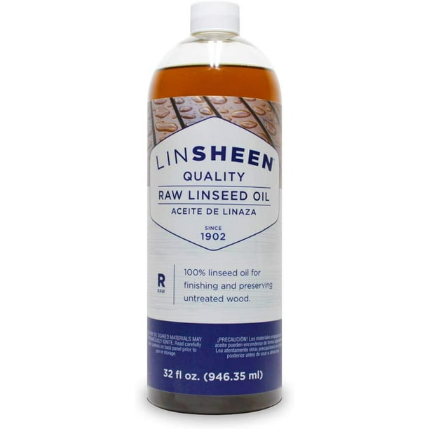 LinSheen Raw Linseed Oil Flaxseed Wood Treatment Conditioner to