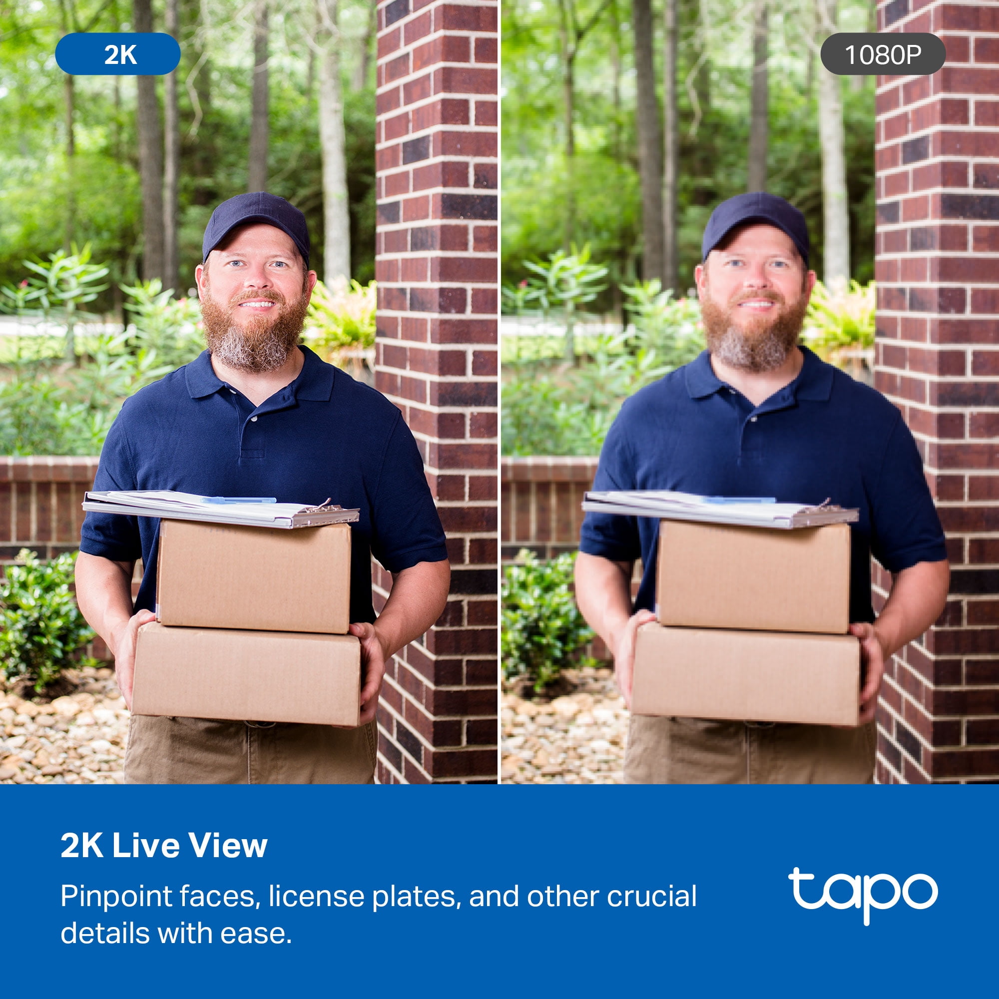 TP-Link Tapo Wire Free 2K Video Doorbell. Night Vision - 2 Way Audio - TD21