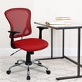 thumbnail image 2 of Pemberly Row Modern / Contemporary Mid Back Mesh Office Chair in Red, 2 of 8