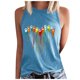 thumbnail image 2 of ICHUANYI Clearance Casual Women's Round Neck Summer Sexy Gradient Print Regular Women's Sleeveless Top(Sky Blue, M) ICHUANYI WER2023080902946, 2 of 5