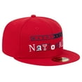 thumbnail image 3 of Men's New Era Red Washington Nationals Ransom 59FIFTY Fitted Hat, 3 of 6