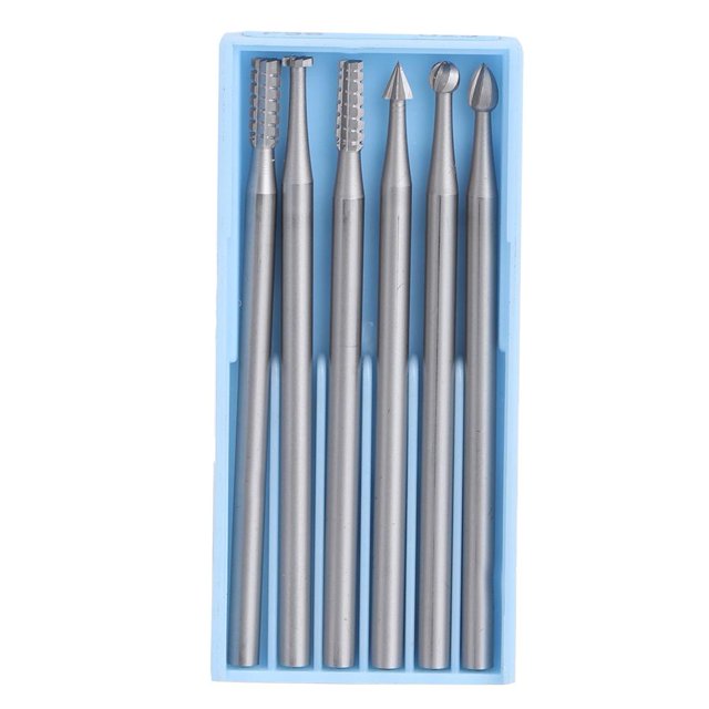 TOPINCN 6Pcs/Set 2.35mm Handle Tungsten Steel Milling Cutter Carving Knife Engraving TY