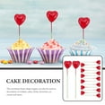 thumbnail image 6 of 50 packs Heart Shaped Cake Insert Cupcake Picks Creative Fruitcake Toothpick Decor Bride Miss, 6 of 9