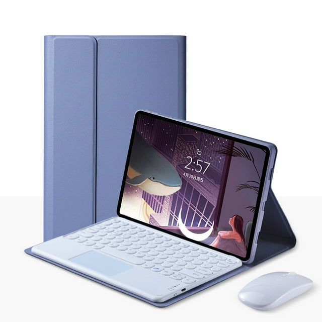 Touchpad Keyboard for Honor Pad 9 12.1 inch Tablet Case Keyboard Teclado Cover For Honor Pad 9 Case HEY2-W19 W09 Keboard Case lavender with mouse German(QWERTY)