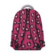 thumbnail image 3 of Black and Pink Leopard Print Backpack for School, Cute School Bag with Adjustable Shoulder Straps and Padded Back, 15.3"x11"x7.1", 3 of 5