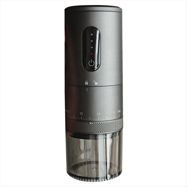 Molinillo de Café Portátil, Molinillo de Café Eléctrico con Fresas y Ajustes de Molienda para Viajes, Camping, Oficina. B