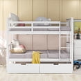 thumbnail image 3 of White Full over Full Bunk Bed with Drawers and Ladder, 3 of 8