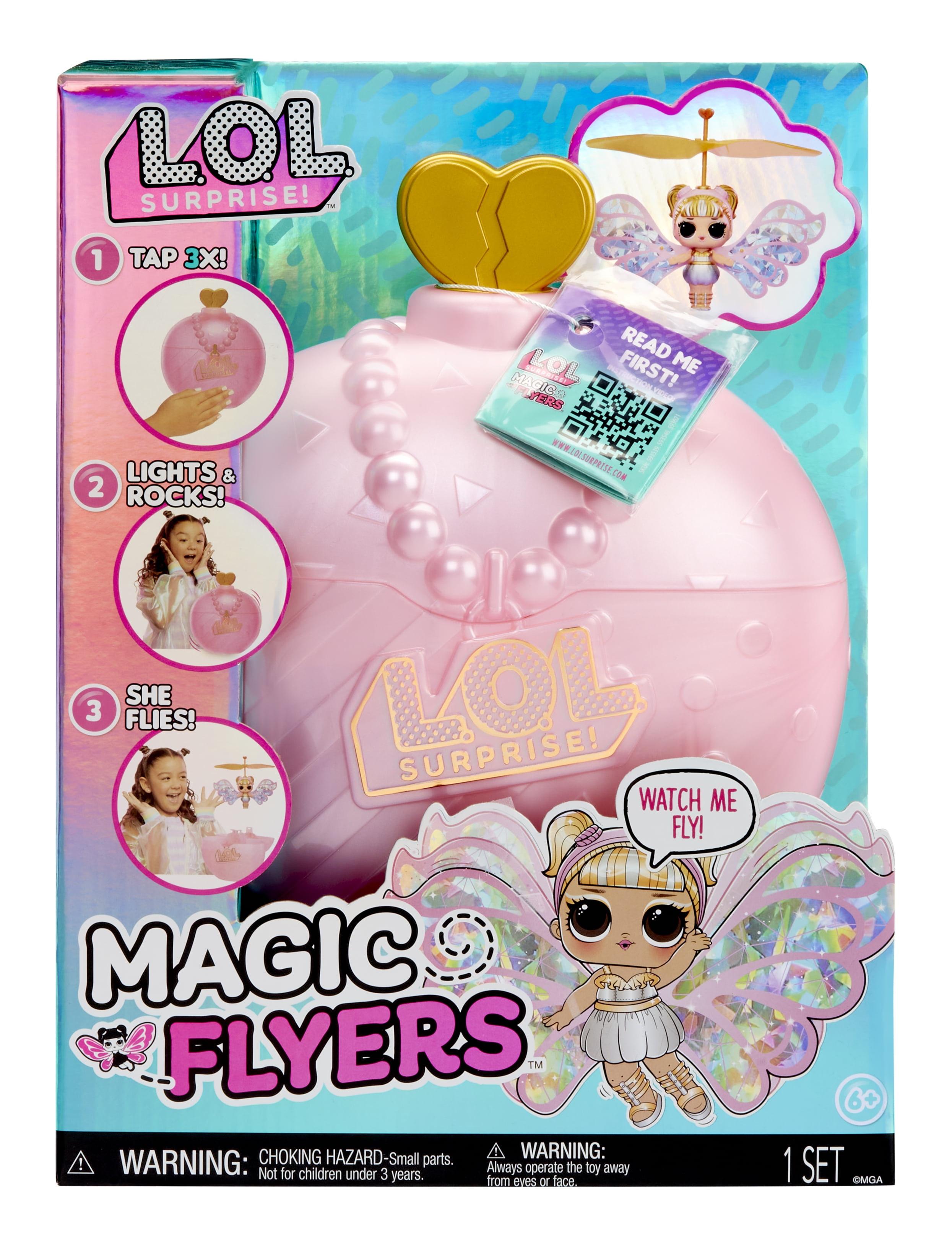 LOL Surprise Magic Flyers: Flutter Star Hand Guided Flying Doll, Collectible, Touch Bottle Unboxing, Gift for Girls Age 6+