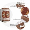 thumbnail image 5 of Shower Curtain Aztec Vintage Ethnic Boho Stripe Waterproof Shower Curtain Set with Hooks for Bathroom Showers,Stalls and Bathtubs,54x78In Tribal Totem Brown Wood Grain, 5 of 8