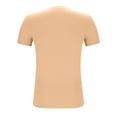 thumbnail image 4 of ZHYou Womens Shirts,Oversized,Short Sleeves,Pullover,Ribbed Fitted Basic V Neck Slim T Shirt Tops,Khaki,Size L, 4 of 6