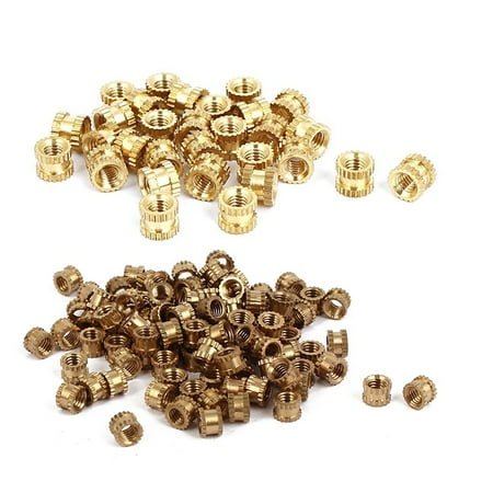 

120Pcs Female Thread Brass Knurled Threaded Insert Embedment Nuts 20Pcs M2X3Mmx3.2Mm & 100Pcs X 3Mm