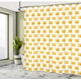 thumbnail image 5 of Ambesonne Crown Shower Curtain, Graphic Royal Items Symmetry, 69"Wx70"L, Yellow Orange and White, 5 of 5