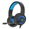 thumbnail image 1 of HP - Wired Stereo Gaming Headset with Microphone and Backlight, 2 Meter Cable, Black, 1 of 5