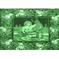thumbnail image 1 of Ahgly Company Indoor Rectangle Medallion Emerald Green French Area Rugs, 8' x 12', 1 of 4