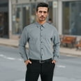 thumbnail image 3 of Men's Long Sleeve Plaid Dress Shirts with Pocket Casual Button Down Shirt Formal Business Tops, 3 of 7
